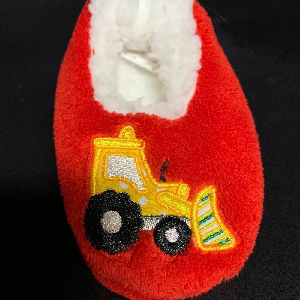 Baby Snoozies red construction slipper NEW